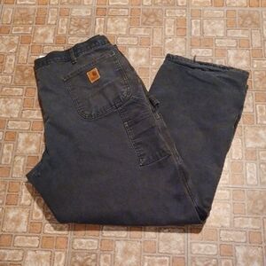 Carhartt Flannel Line Men's Relaxed Jeans Cargo Work Jeans 42x32